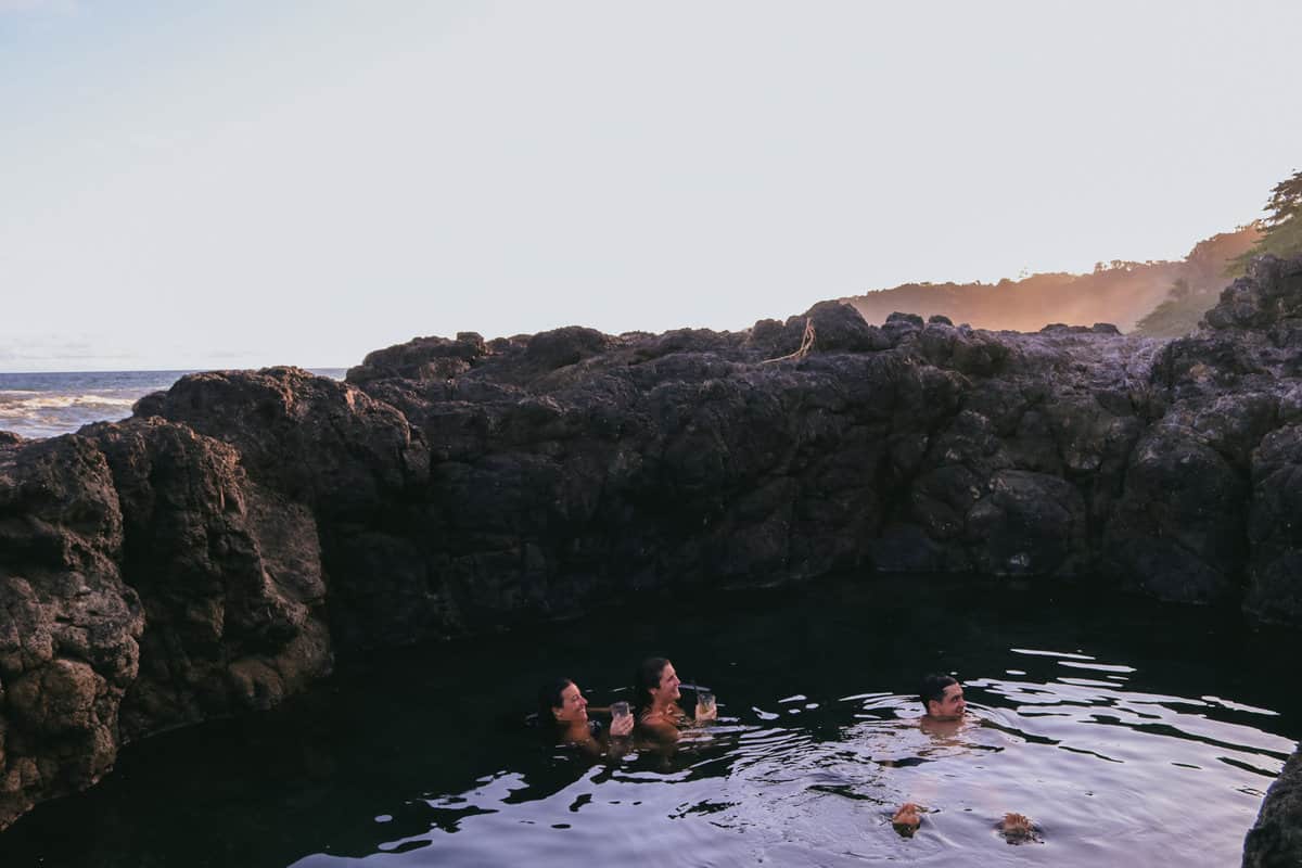 tide pools at hotels in montezuma